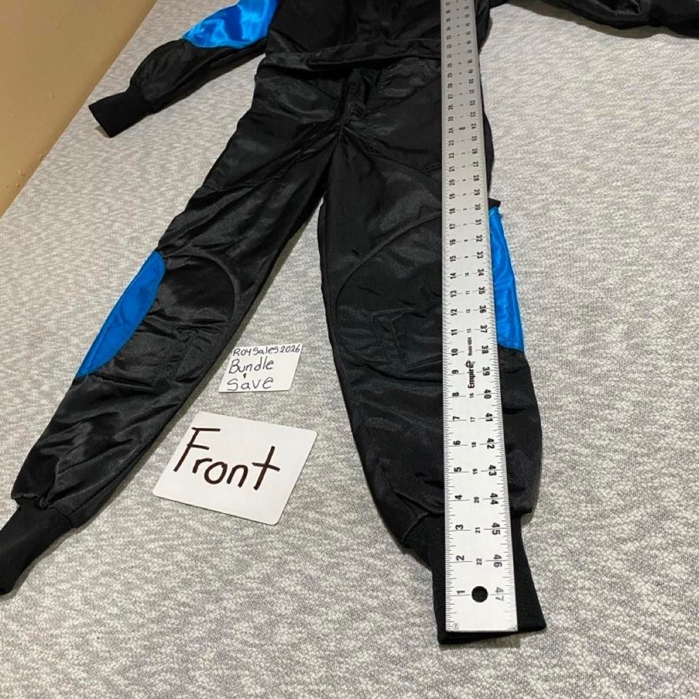 Gearbox Racing Suit Black/blue panels multicolor kids size M(10-12). SKU-C116